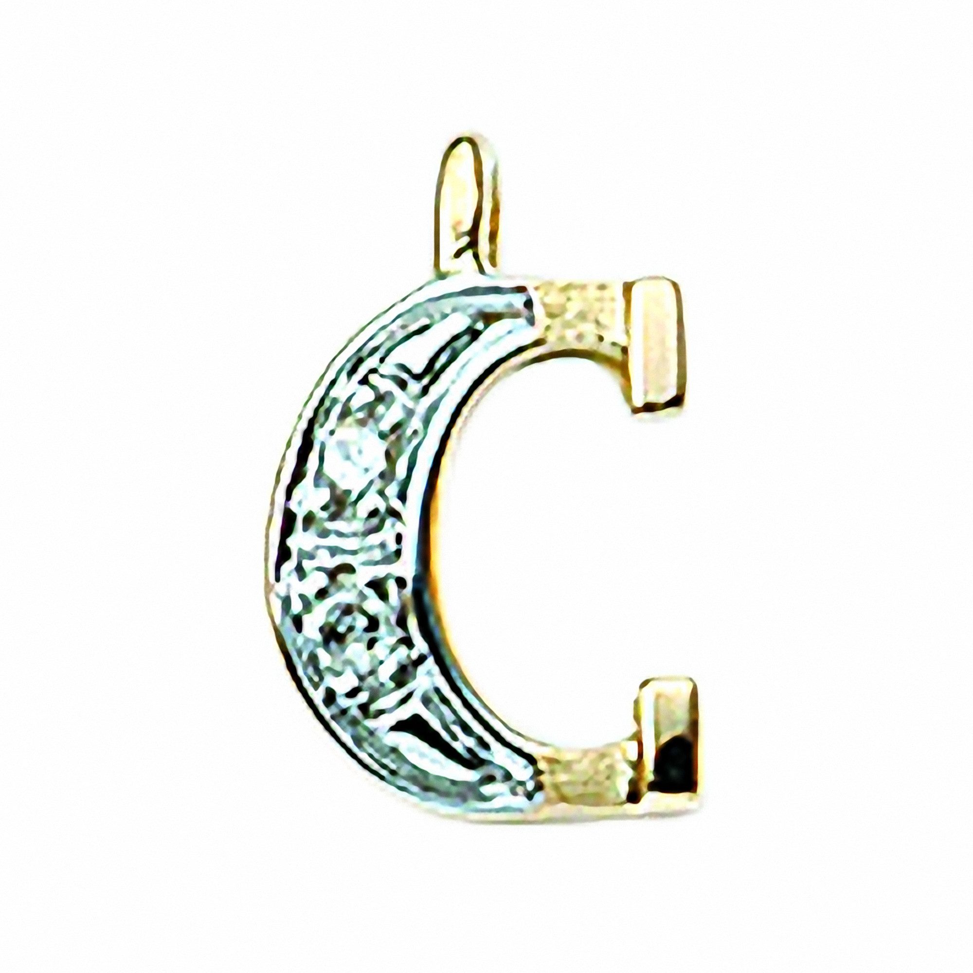 Adelia´s Namenskette Halskette - Namenskette mit Buchstabenanhänger C mit Diamant aus, Schmuckset mit bis 45 cm stufenlos verstellbarer 925 Silber Halskette
