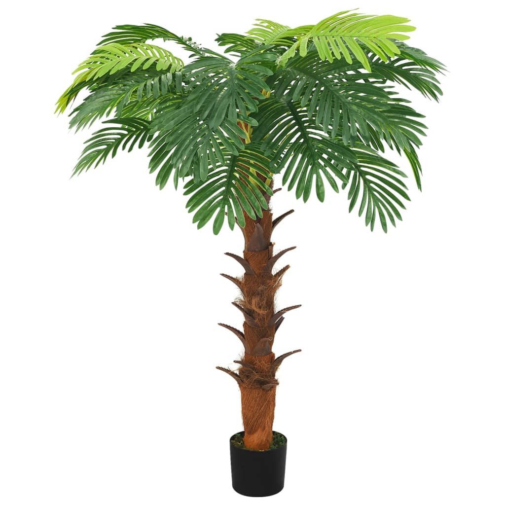 Künstliche Zimmerpflanze Künstliche Palme Cycas mit Topf 160 cm Grün Pflanze realistisch echt