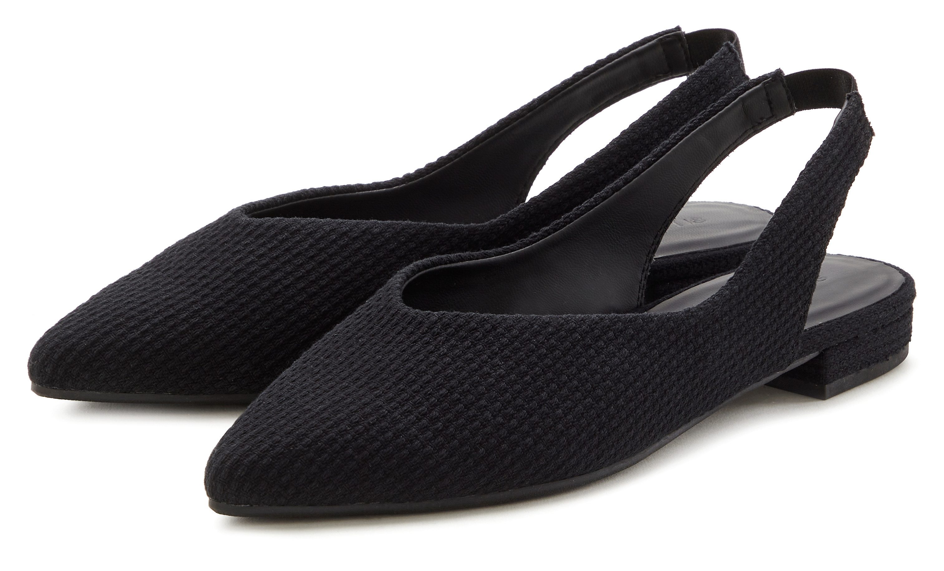 LASCANA Ballerina, Sling-Ballerina mit elastischem Riemchen aus Textil VEGAN
