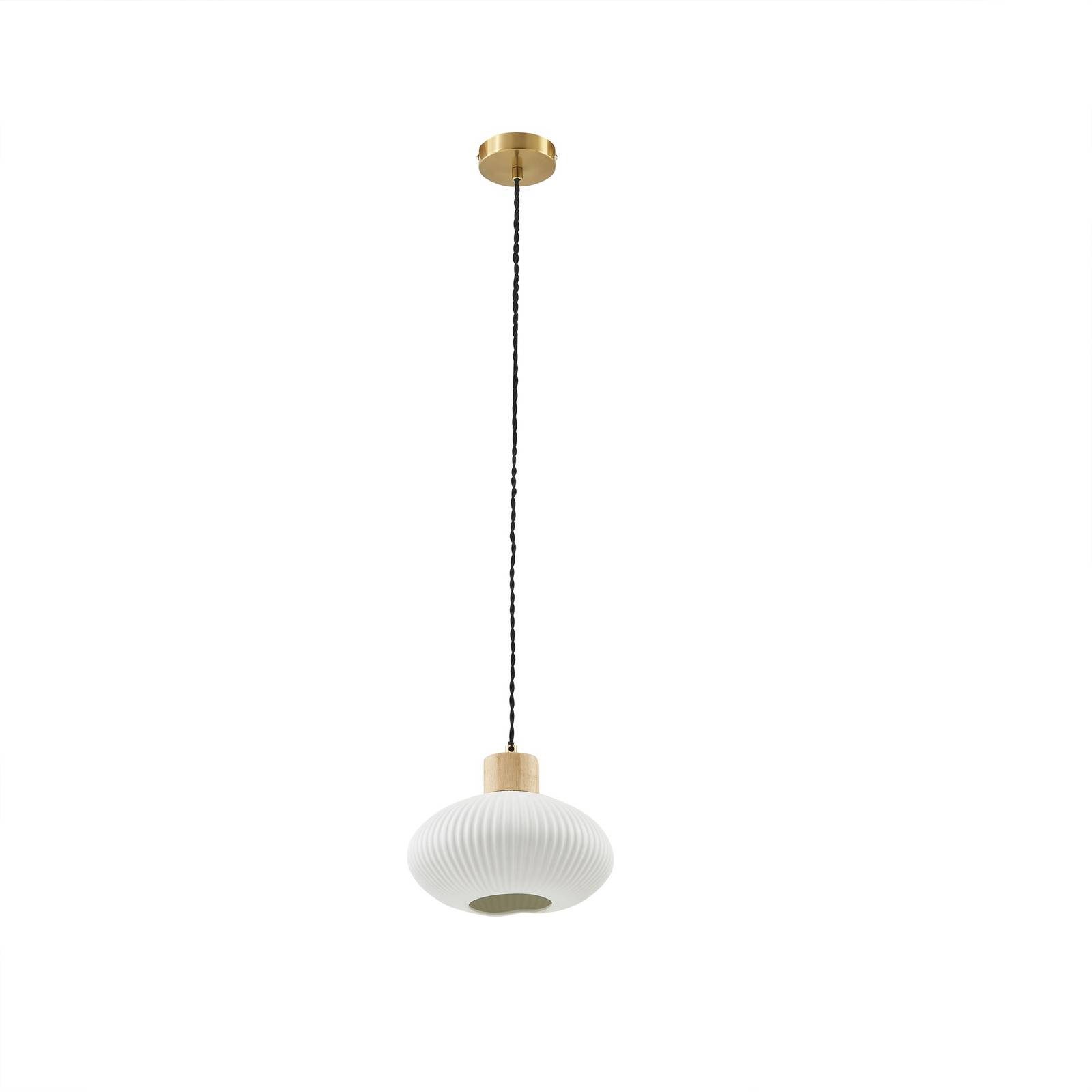 Lindby Hängeleuchte Paulie, Keramik Weiß IP20, 1 x 15 W LED