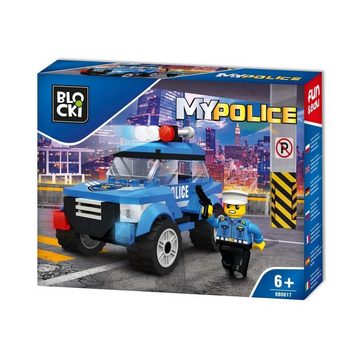 Blocki Konstruktions-Spielset BLOCKI MyPolice Polizeiwagen Polizeiauto Bausatz Spielzeug