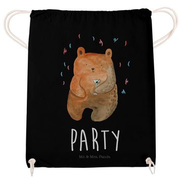 Mr. & Mrs. Panda Sporttasche Bär Party - Schwarz - Geschenk, Beutel, Teddy, Teddybär, Feiern, Lust (1-tlg), Umweltfreundlich