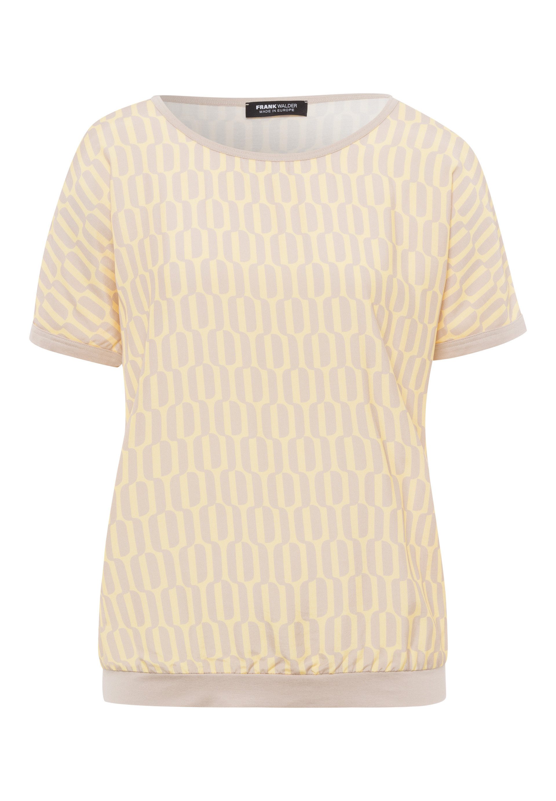 FRANK WALDER Kurzarmshirt im Material Mix günstig online kaufen