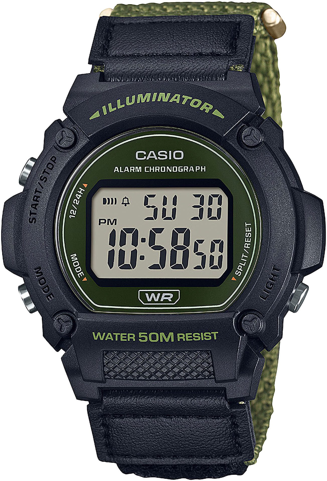 Casio Collection Chronograph, Quarzuhr, Armbanduhr, Herrenuhr, digital, Kalender, Stoppfunktion