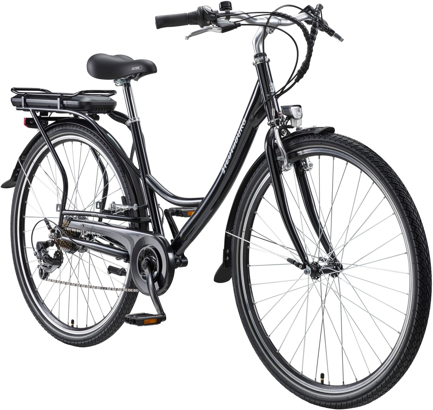Thumbnail - Teutoburg E-Bike Cityrad Senne, 7 Gang Shimano, Kettenschaltung, Heckmotor, 374,4 Wh, Pedelec, Elektrofahrrad für Damen ...