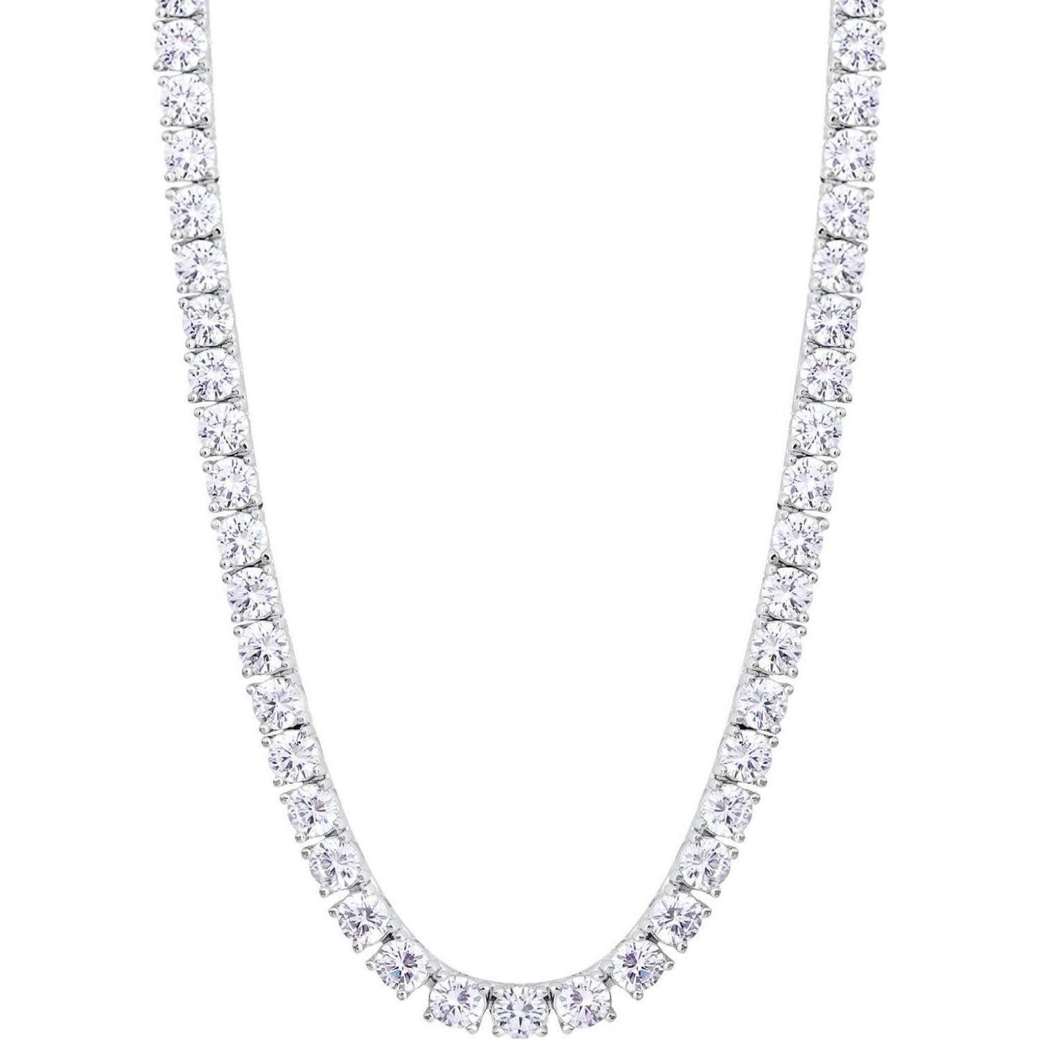 LuxusKollektion Kette und Anhänger Set Kette Tennis 14K Weißgold Zirkonia 5 günstig online kaufen