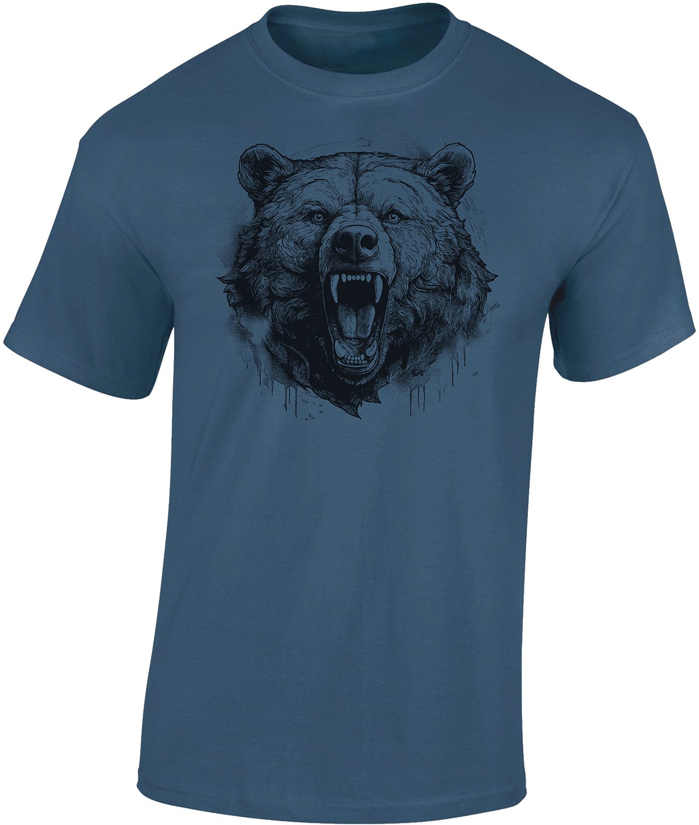 Print-Shirt Bären-T-Shirt: "Rage of the Wild" - Geschenk für Jäger - Jagd Tshirt