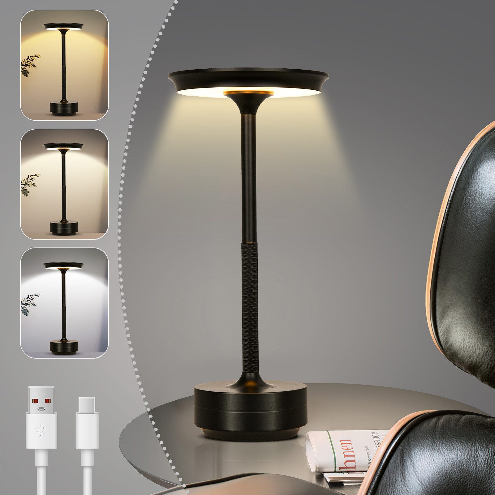Jibenhome Nachtlicht Outdoor Tischleuchte Akku Touch günstig online kaufen