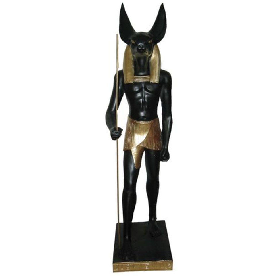 Xlmoebel Skulptur Ägyptische Anubis Figur aus Kunststoff, 62 cm hoch, Made in Europa