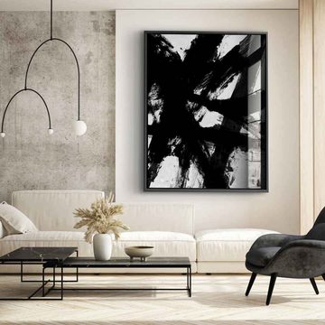 DOTCOMCANVAS® Acrylglasbild Pride - Acrylglas, Acrylglasbild schwarz weiß moderne abstrakte Kunst Druck Wandbild