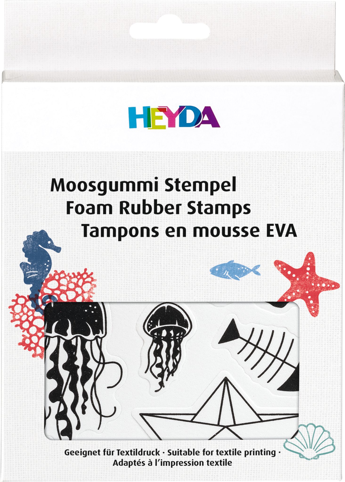 Heyda 4X Heyda 204888628 Moosg.Stempel Maritim Stempelkissen