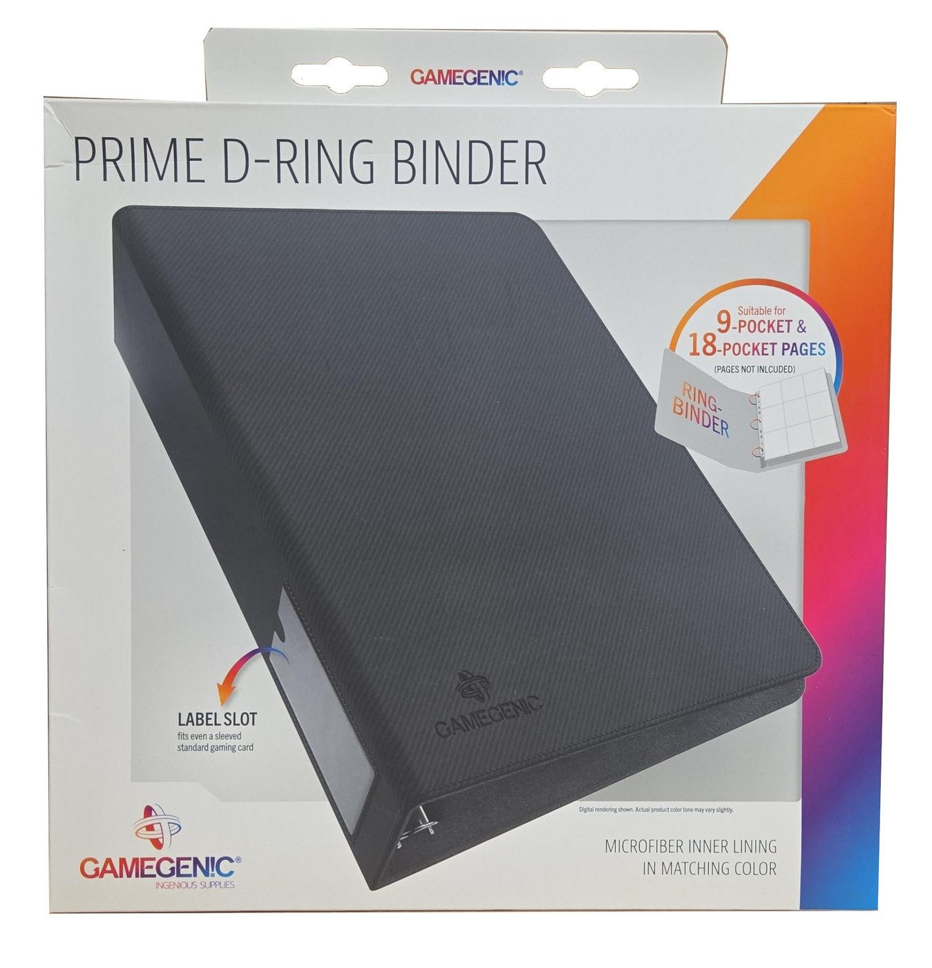 Gamegenic Sammelkarte Prime D-Ring-Binder Black - Sammelkartenalbum