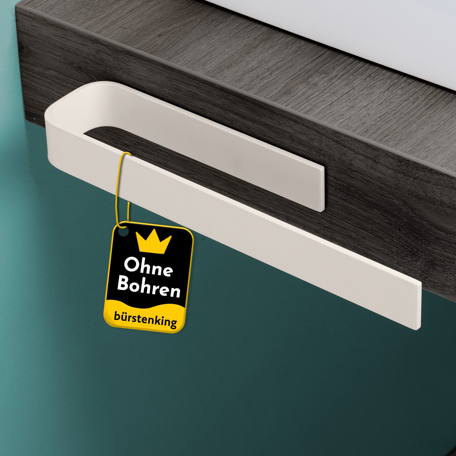 Bürstenking Handtuchhalter Handtuchhalter 33/39 cm – Klebemontage, Aluminiu günstig online kaufen