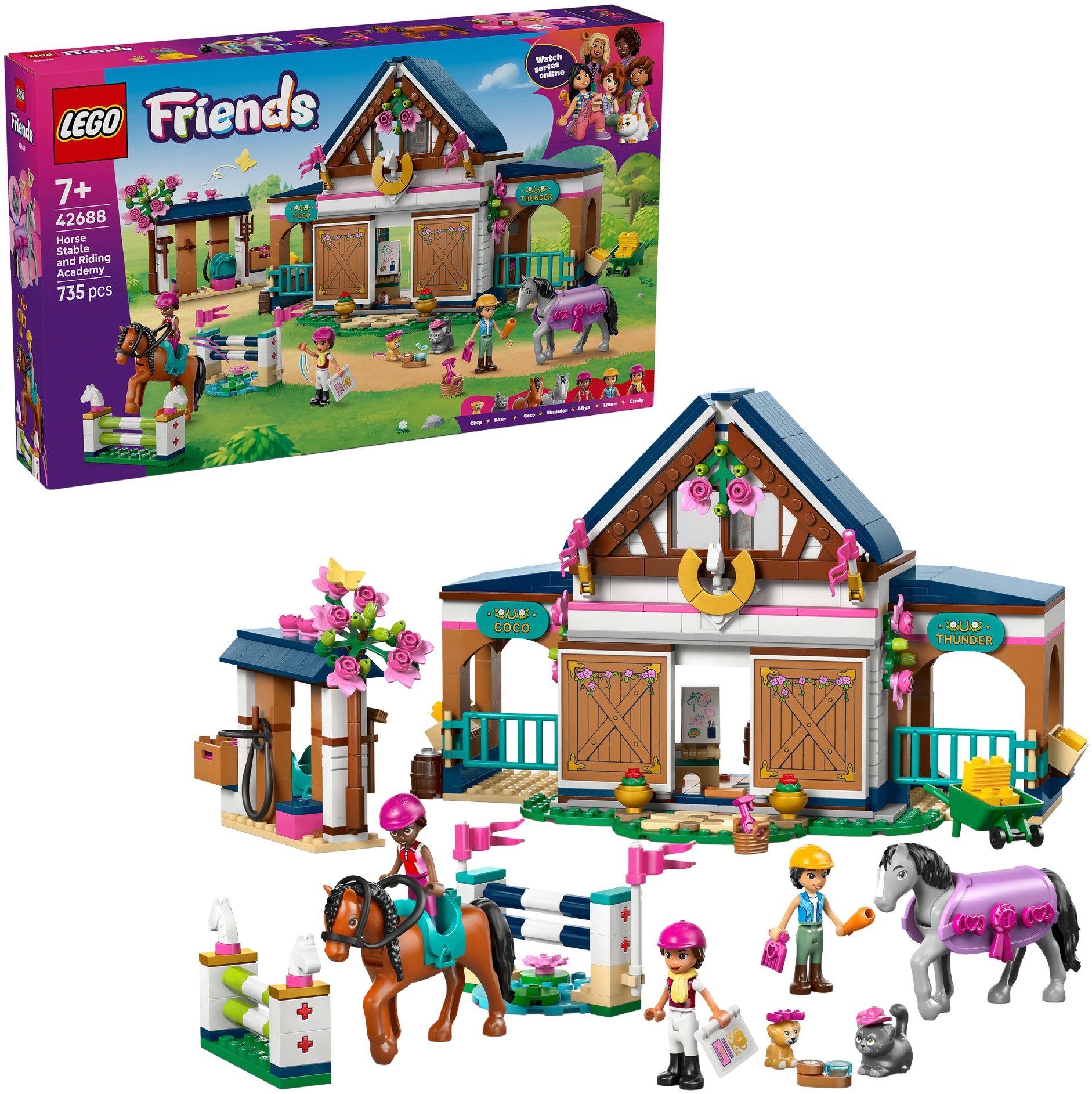 Pferdestall und Reitschule (42688), LEGO Friends Konstruktionsspielsteine