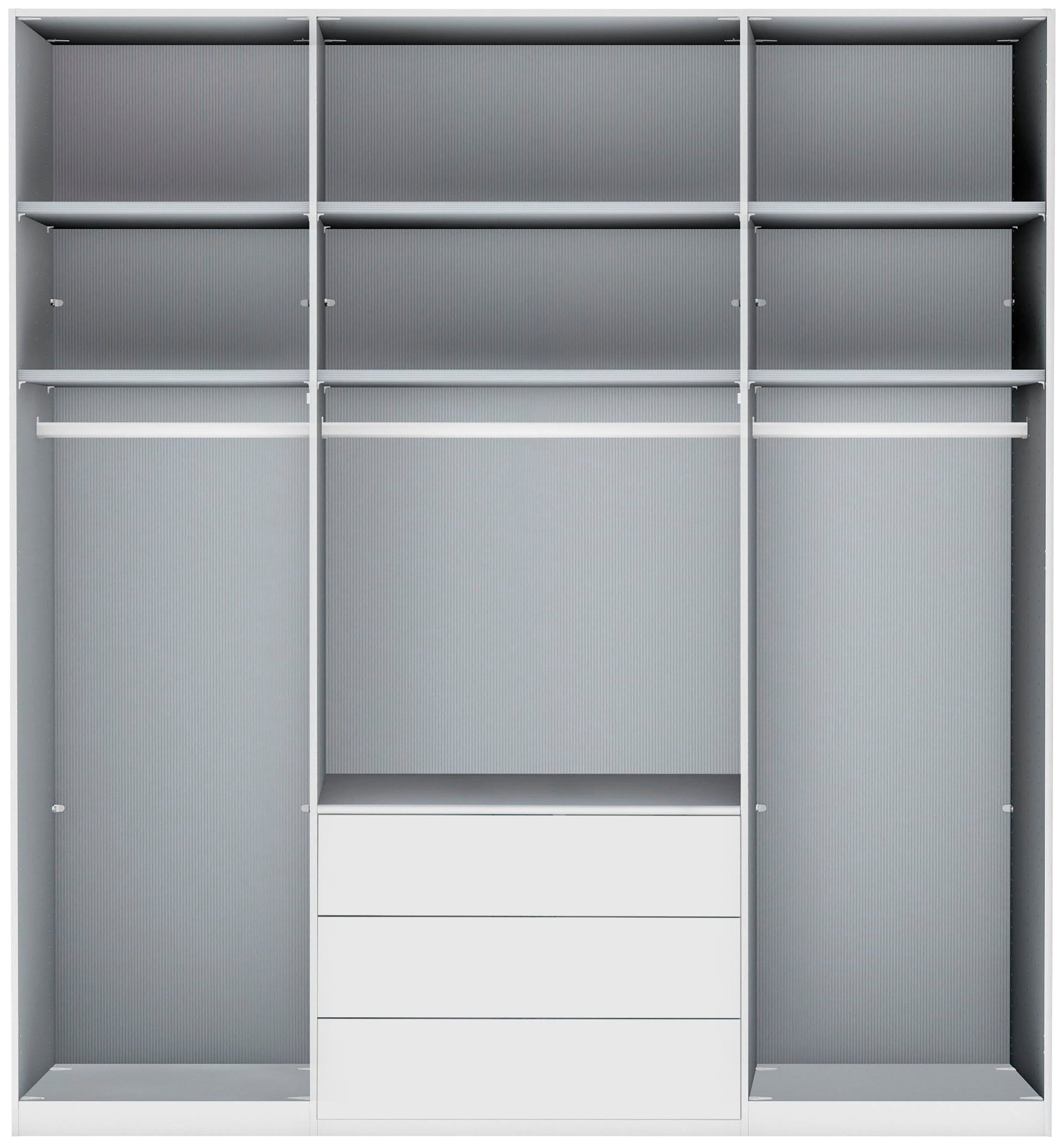 WIEMANN Falttürenschrank Monaco mit Glasfront sowie hochwertigen Beschlägen