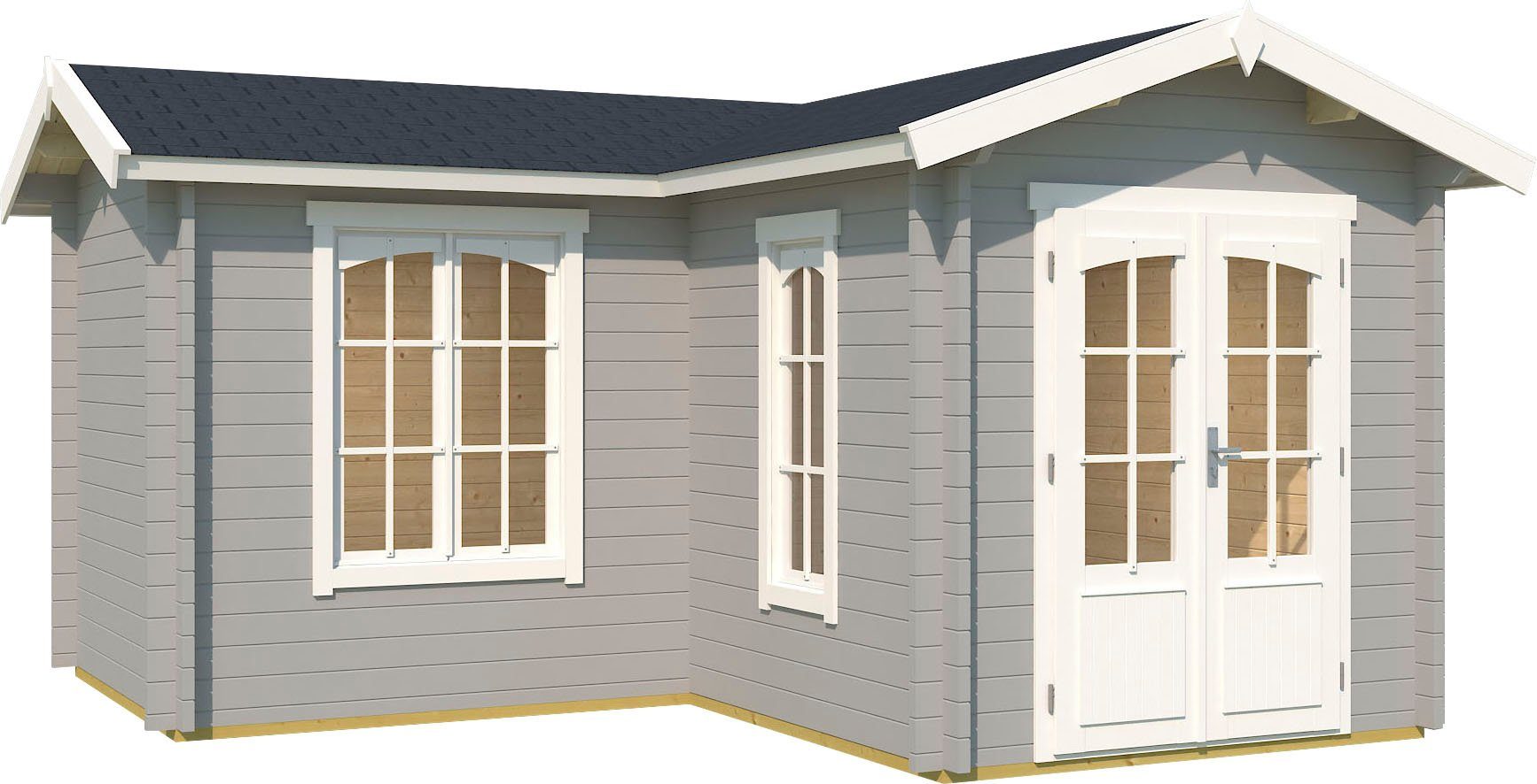 LASITA MAJA Gartenhaus PORTSMOUTH, BxT: 450x448 cm, (Set, inkl. Fussbodenbretter zum verlegen)