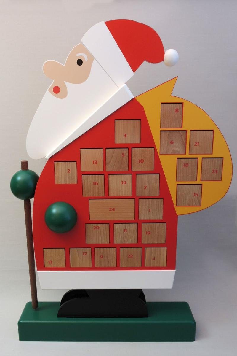 Richard Glaesser Schmuck-Adventskalender Adventskalender XXL Weihnachtsmann, Handwerkskunst aus dem Erzgebirge