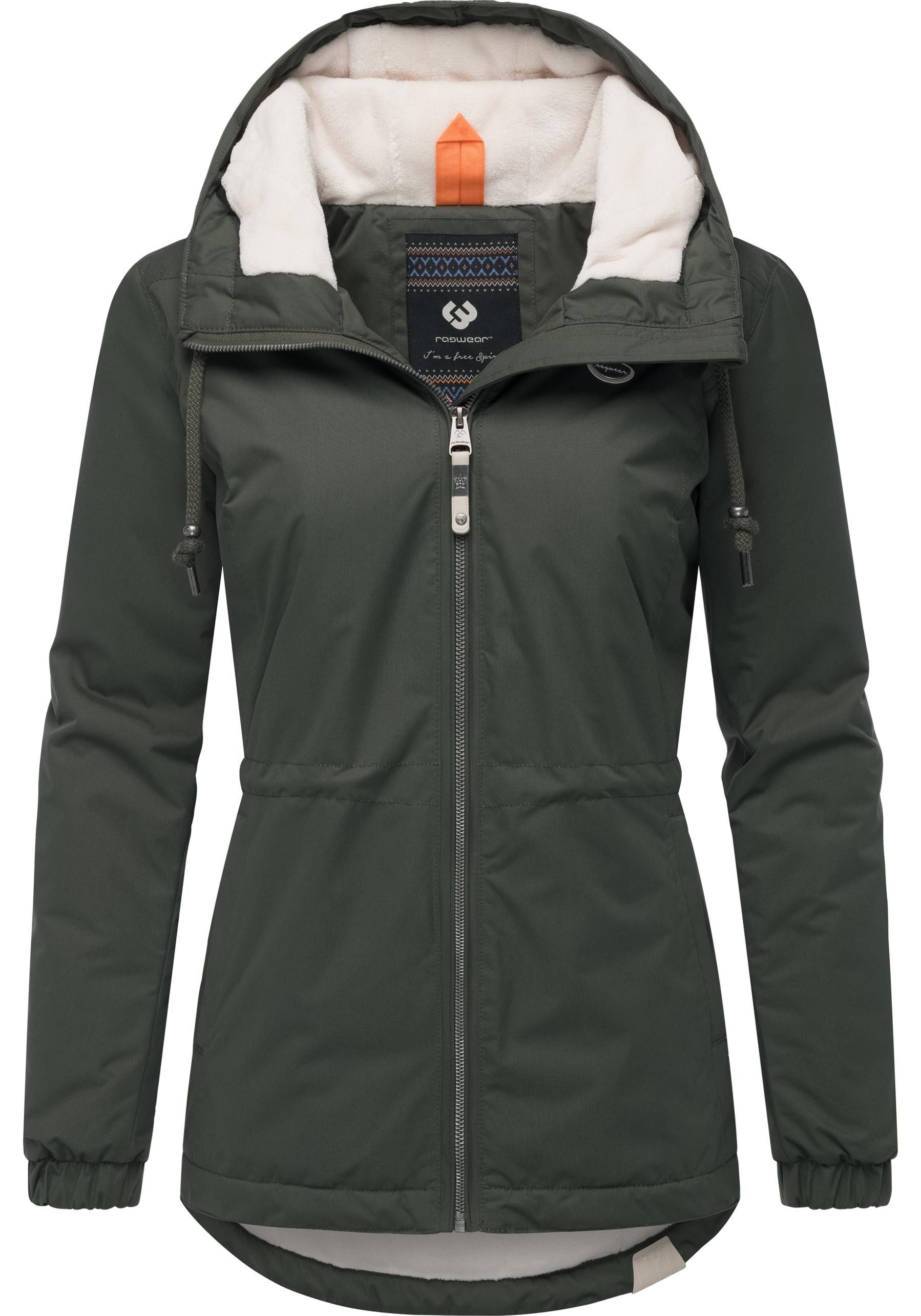 Ragwear Winterjacke Dankka Warm Wasserdichte weiche Damen Jacke für den Winter