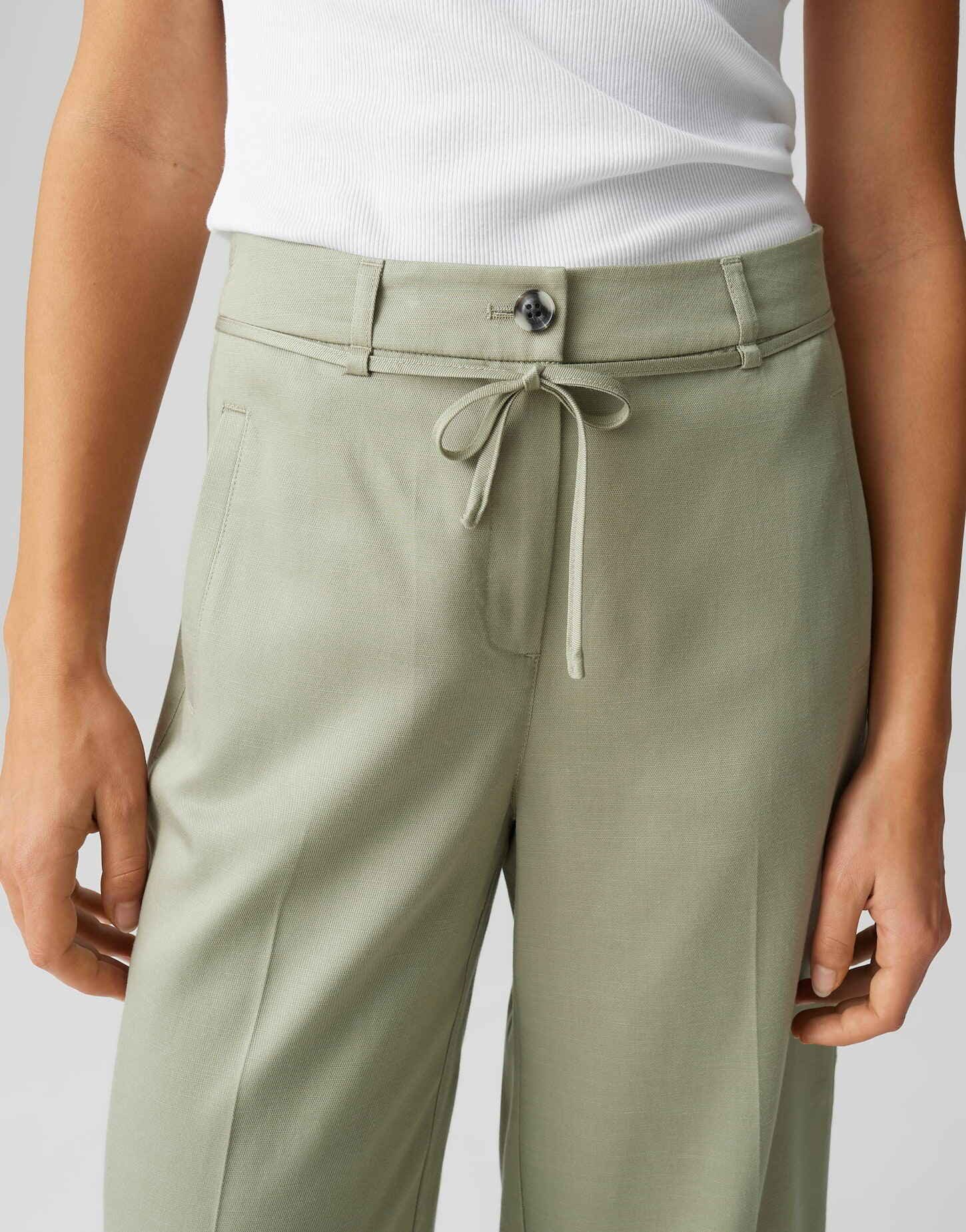 OPUS Stoffhose Relaxed City Pants aus Lyocell Cotton Mix Weiter, gerader Beinverlauf, Kordel zum Binden – Bild 4 von 5