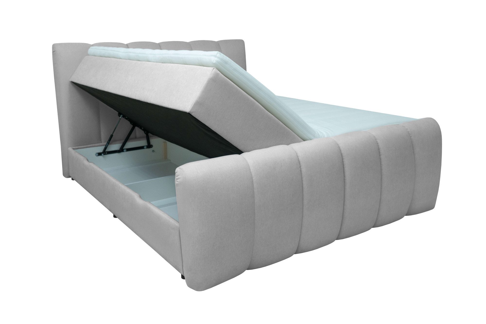 OTTO home Boxbett DORA, Doppelbett inkl. Bettkasten, Federkernbett, Breiten: 160, 180 cm, Boxbett: 5-Z-Taschenfederkern im Unterbau, Härtegrad 3, inkl. Topper