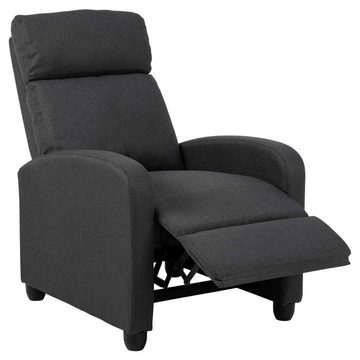 ebuy24 Relaxsessel Siom Sessel recliner mit Tasche, Push-Funktion gra