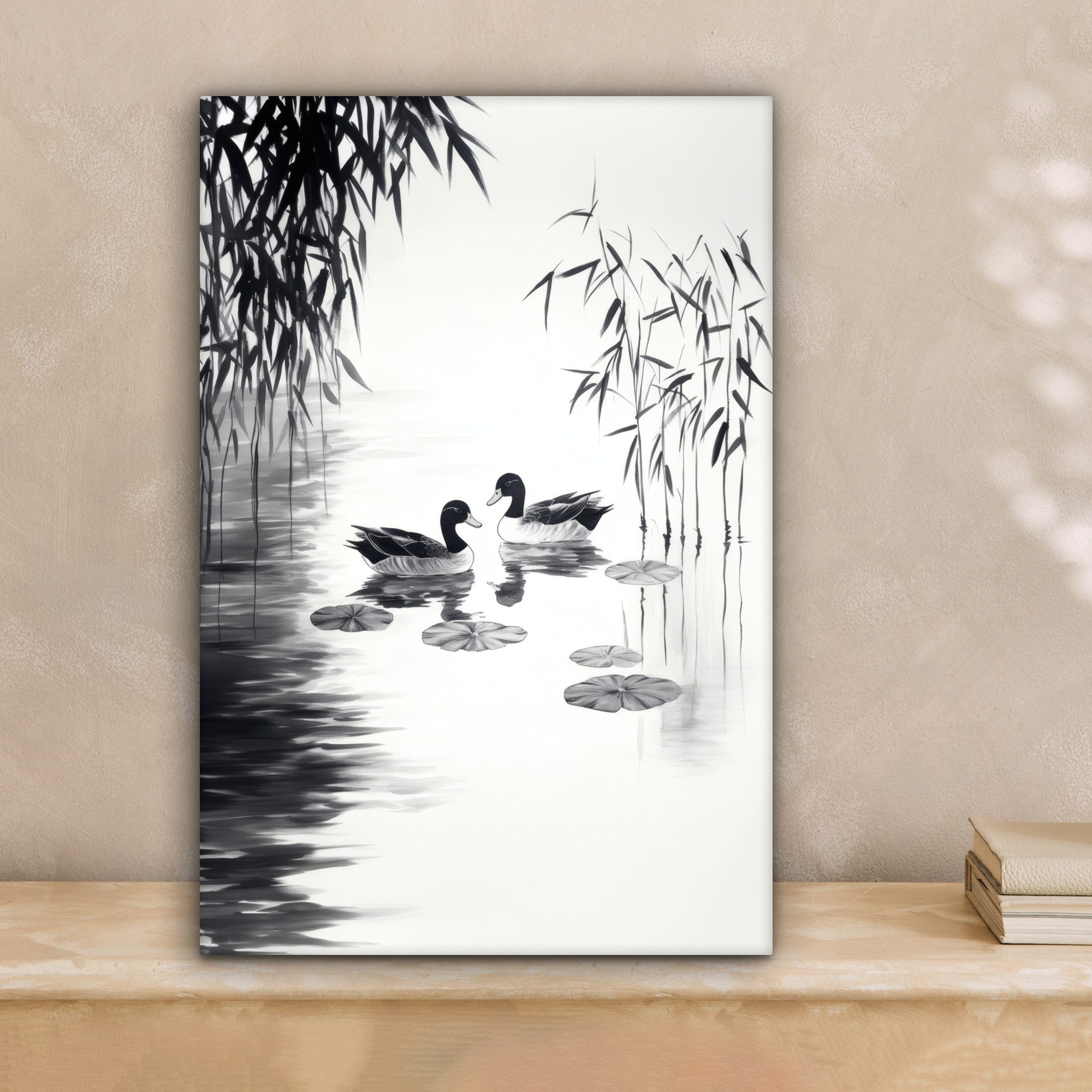 OneMillionCanvasses® Leinwandbild Enten - Seerosen - günstig online kaufen