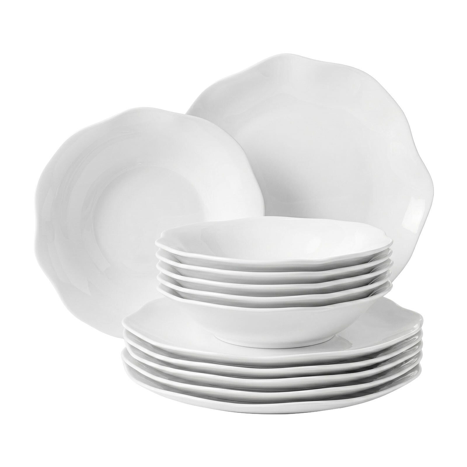 Villeroy & Boch Tafelservice Pura Tafelservice 12-tlg. (12-tlg), 6 Personen, Porzellan