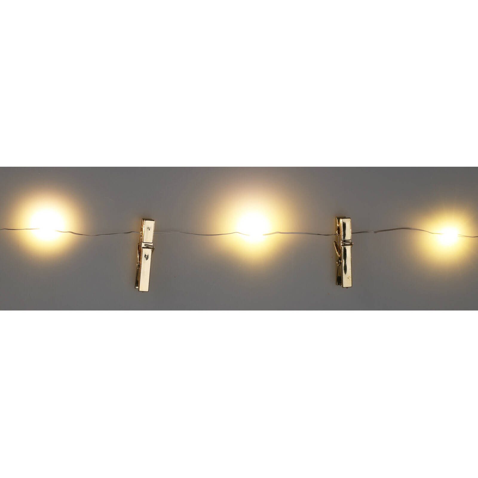 Home & styling collection Lichterkette LED Lichterkette mit dekorativen Klammern, 230 cm
