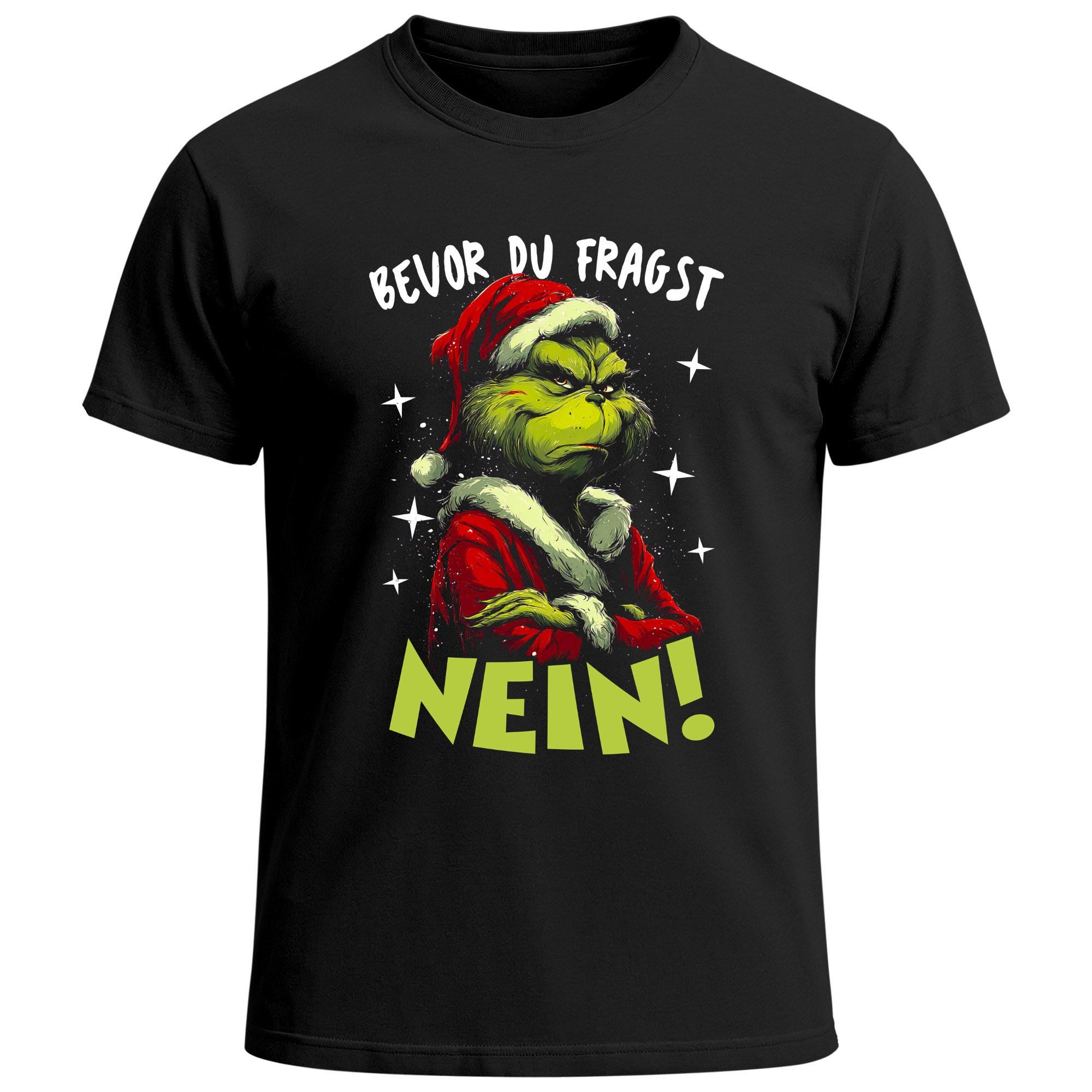 MoonWorks Print-Shirt Herren T-Shirt Weihnachten Spruch lustig Bevor du fra günstig online kaufen
