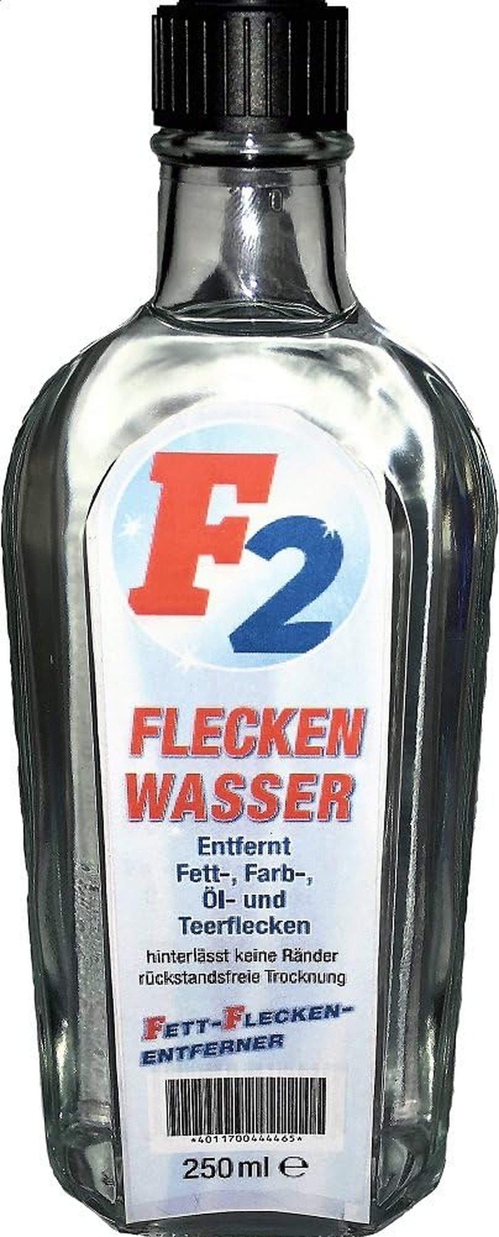 F2 F 2 Fleckenwasser entfernt Fett-, Farb-, Öl- & Teerflecken 250 ml Flüssigreiniger (keine, [- keine keine)
