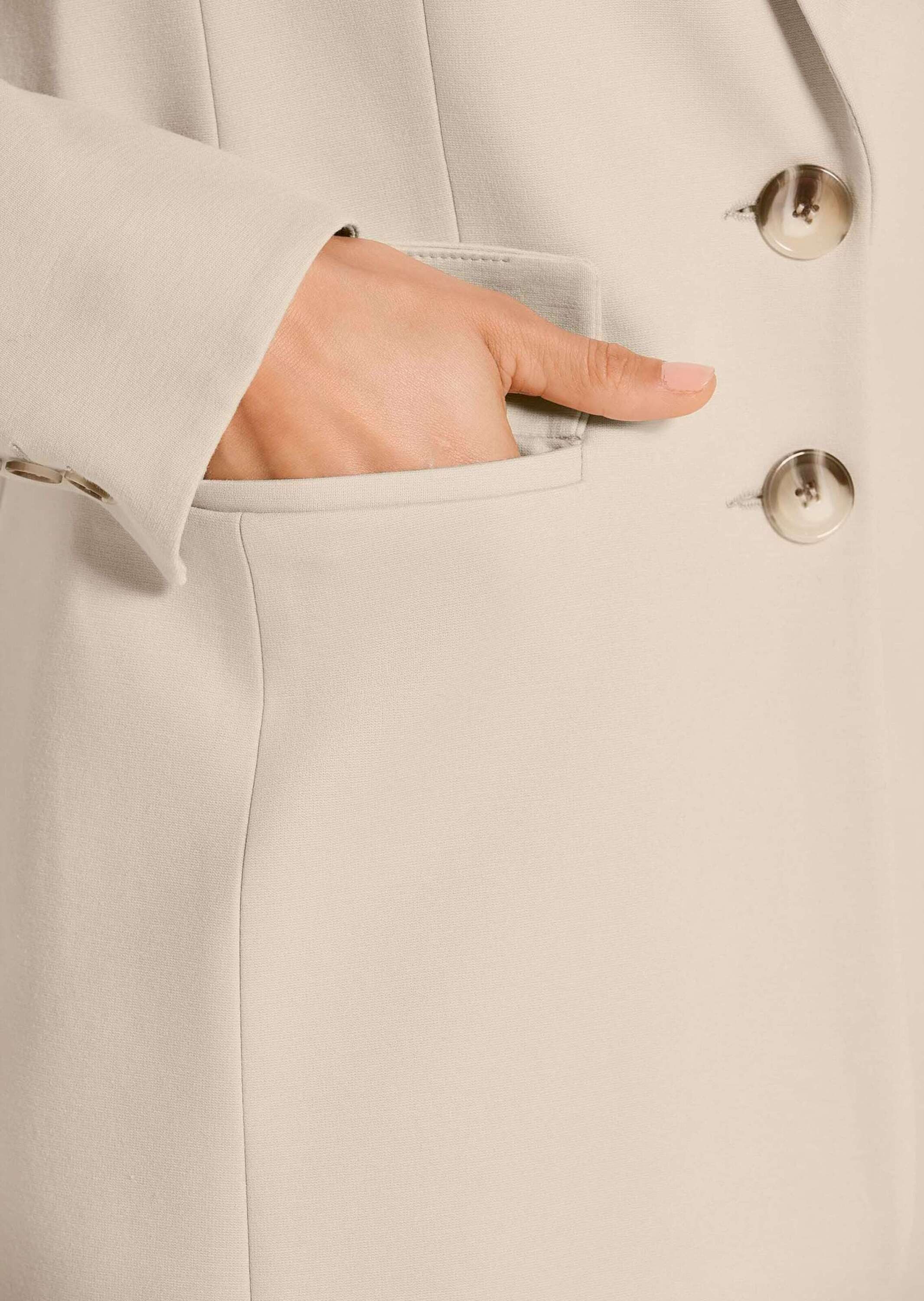 MADELEINE Kurzblazer Floraler Jersey-Blazer in langer Form Florales Design, Reverskragen und Knopfverschluss – Bild 4 von 5