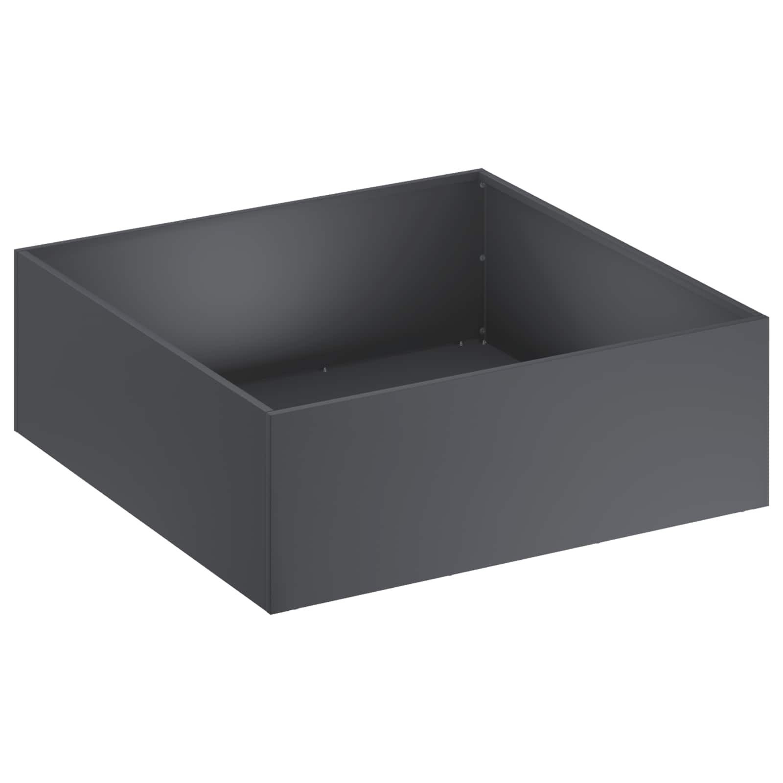 vidaXL Blumentopf Garten-Pflanzgefäß Anthrazit 60 x 60 x 20 cm (1 St)