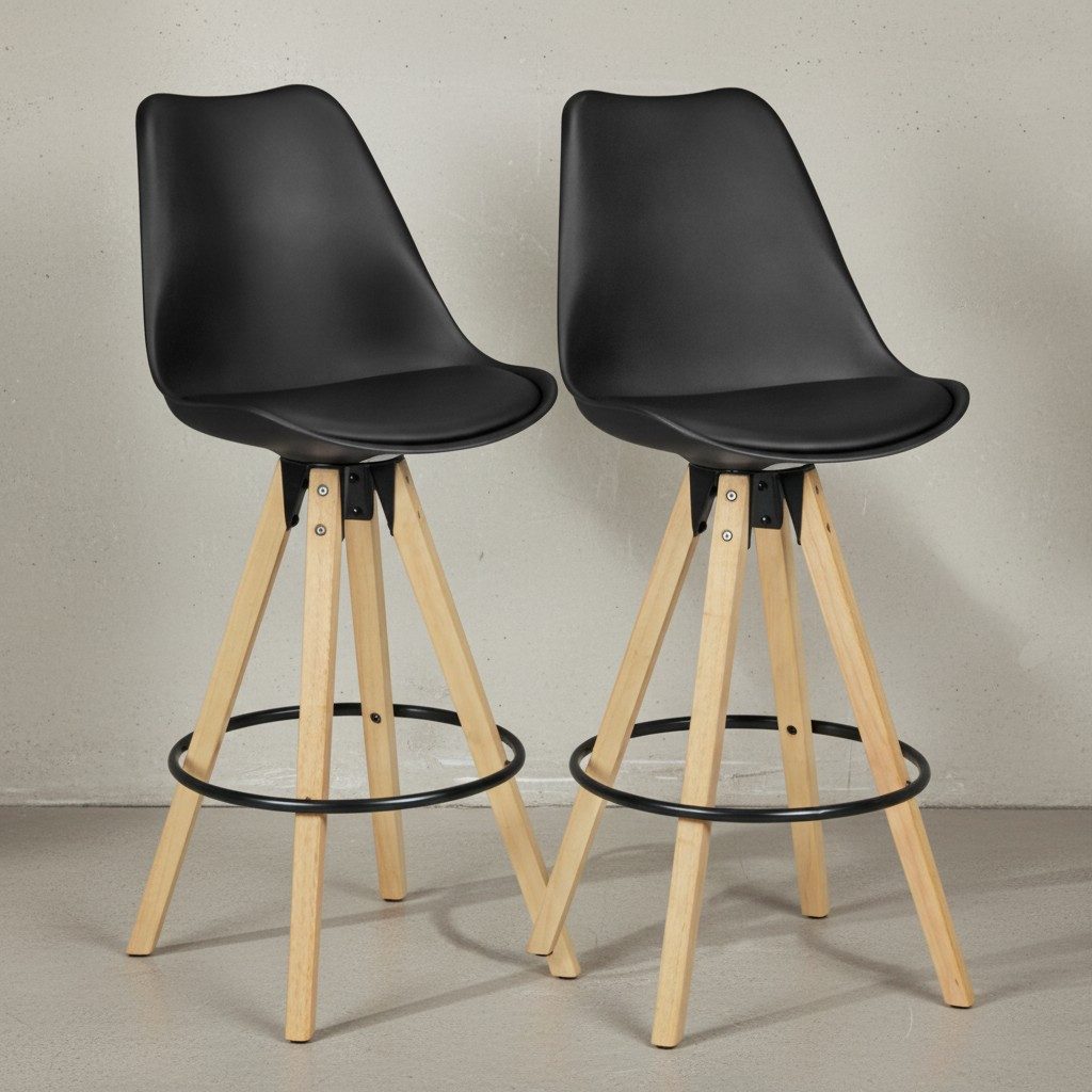 KADIMA DESIGN Barhocker Komfortabler Tresenhocker-Set – bequemer Sitz, ergonomisches