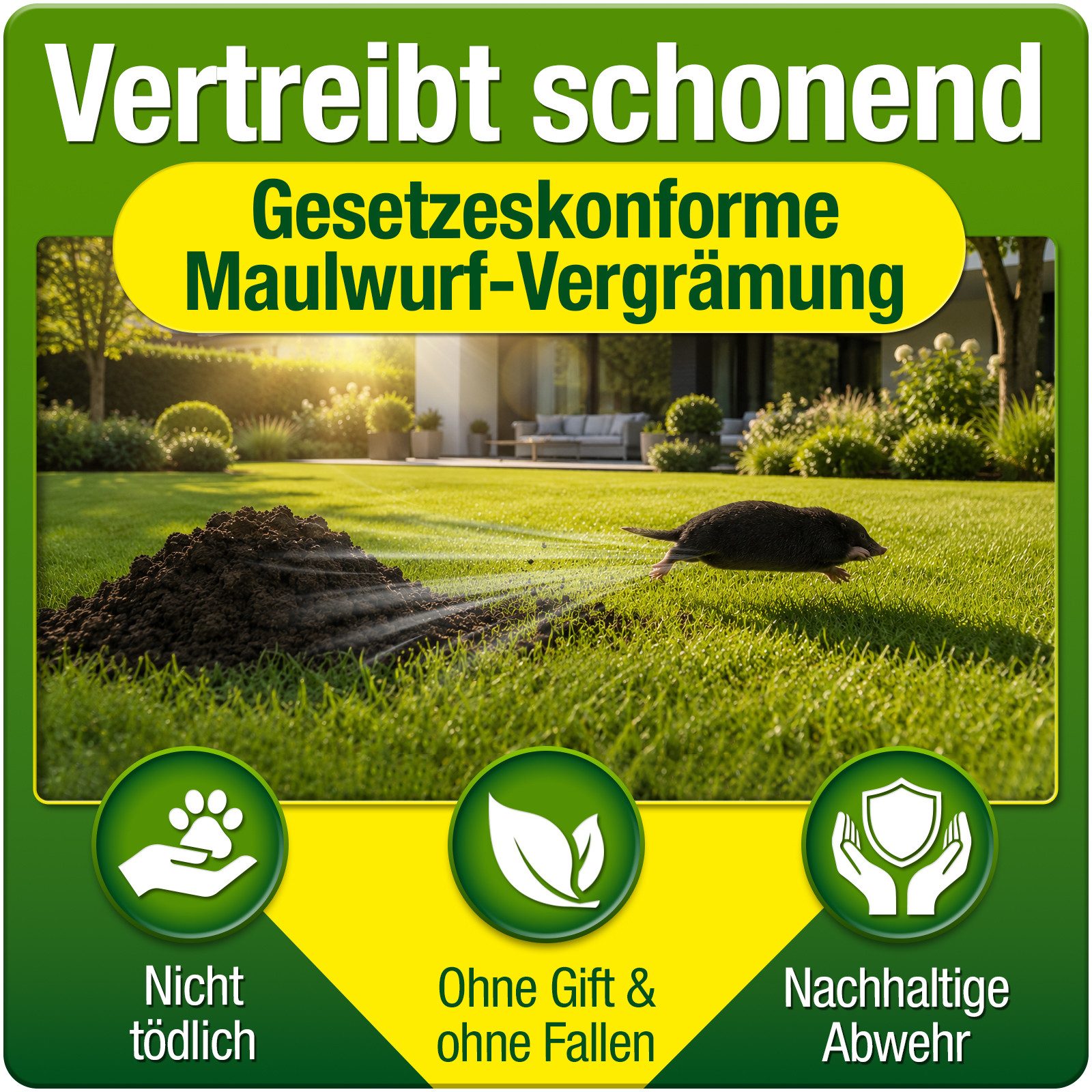 HEIMWERT Vergrämungsmittel Heimwert Maulwurfkugeln, 100 Stück, 2-St., Vorteilspackung, Giftfrei, geräuschlos, Langzeitwirkung bis zu 85 Tage, Made in Germany – Bild 3 von 5