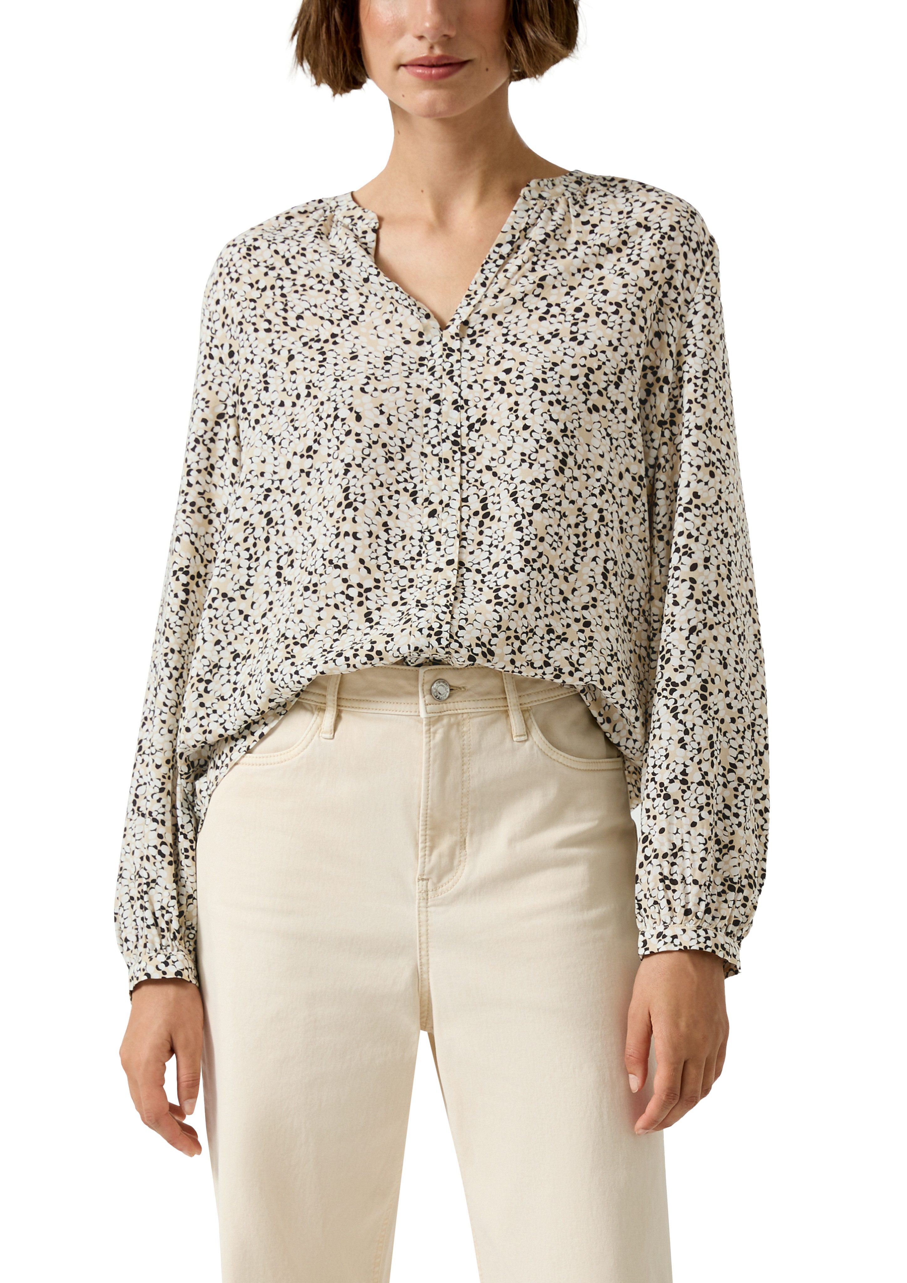s.Oliver Langarmbluse mit All-Over Print