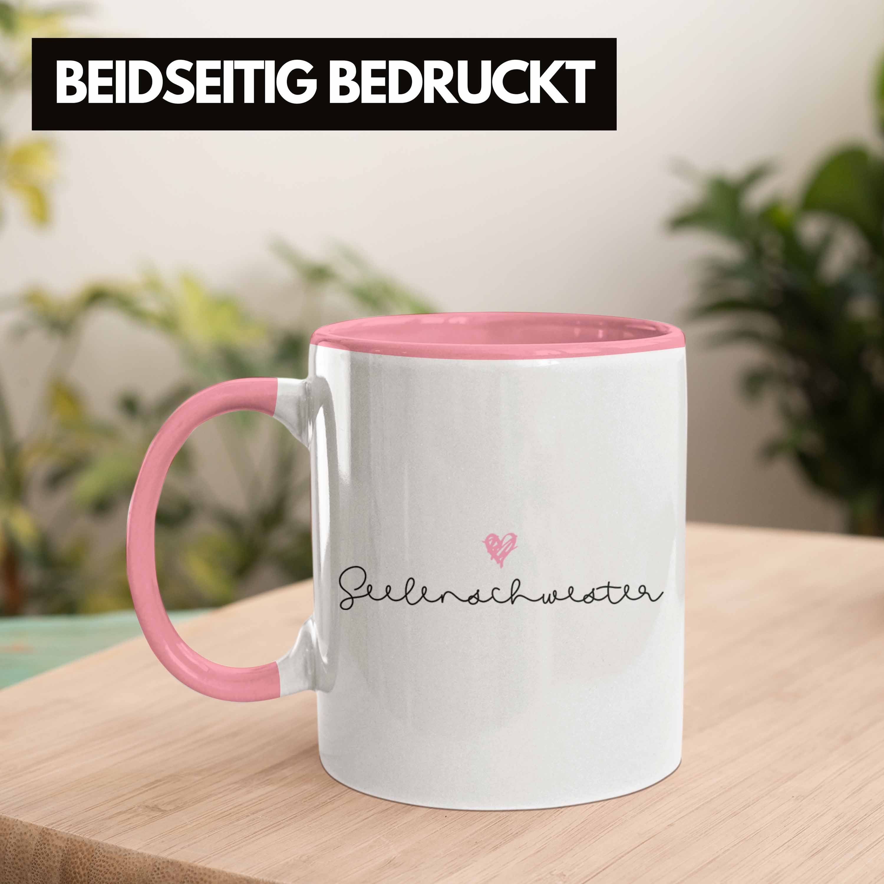 Geburtstag Beste -Seelenschwester Rosa Geschenk für Trendation Tasse Tasse Geschenkidee Schwester Schwester Trendation