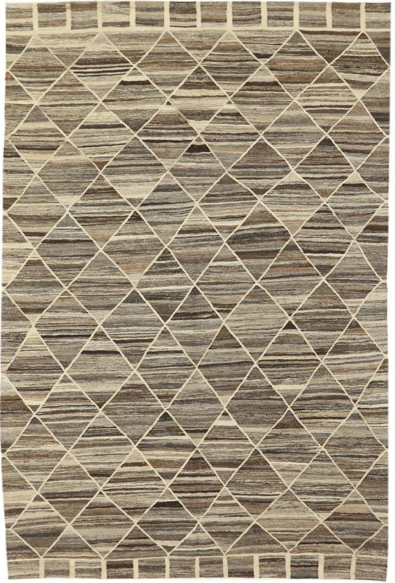 Orientteppich Kelim Berber Design 203x306 Handgewebter Moderner Orientteppich, Nain Trading, rechteckig, Höhe: 3 mm