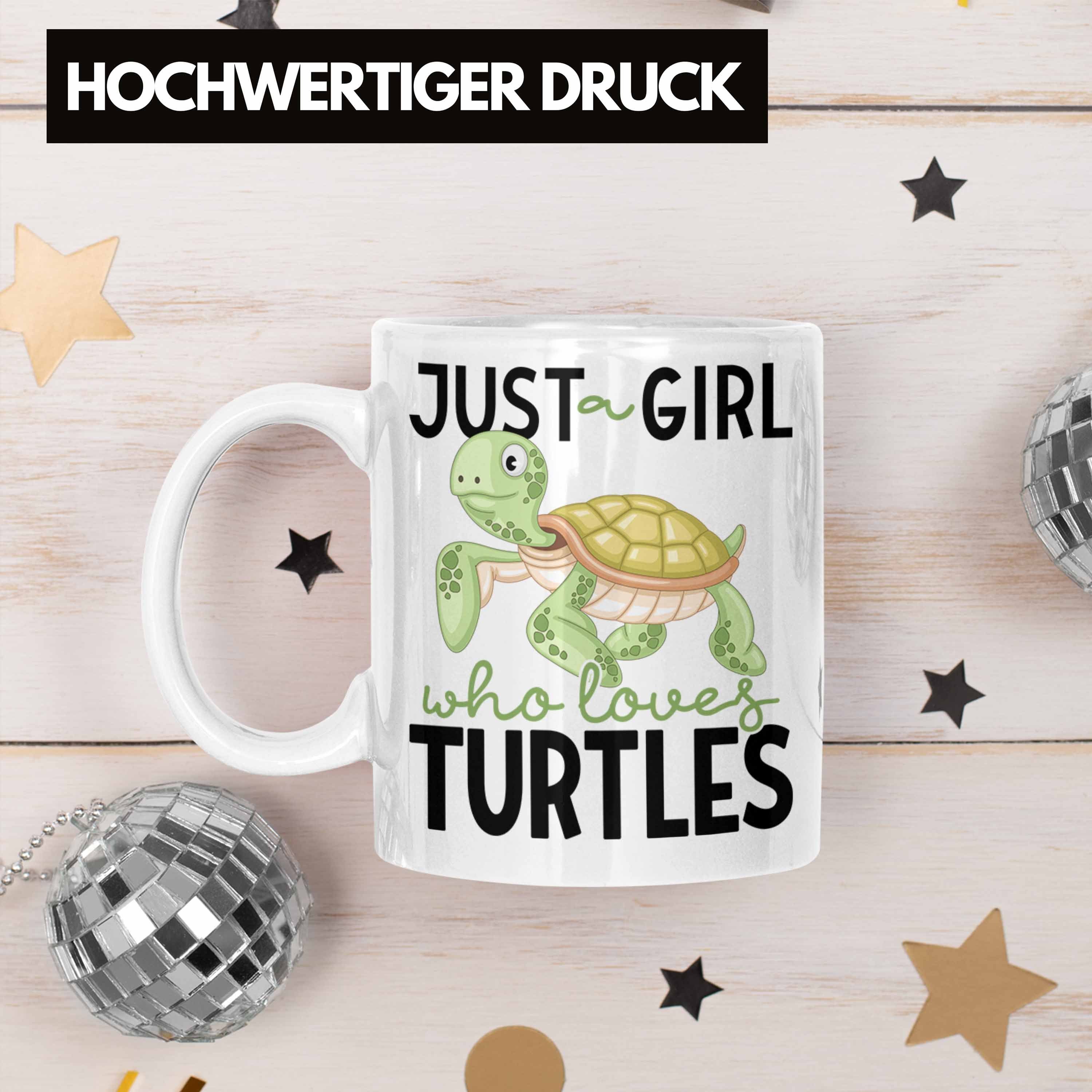 Trendation Tasse Schildkröten Tasse Geschenk Just A Girl Who Loves Turles