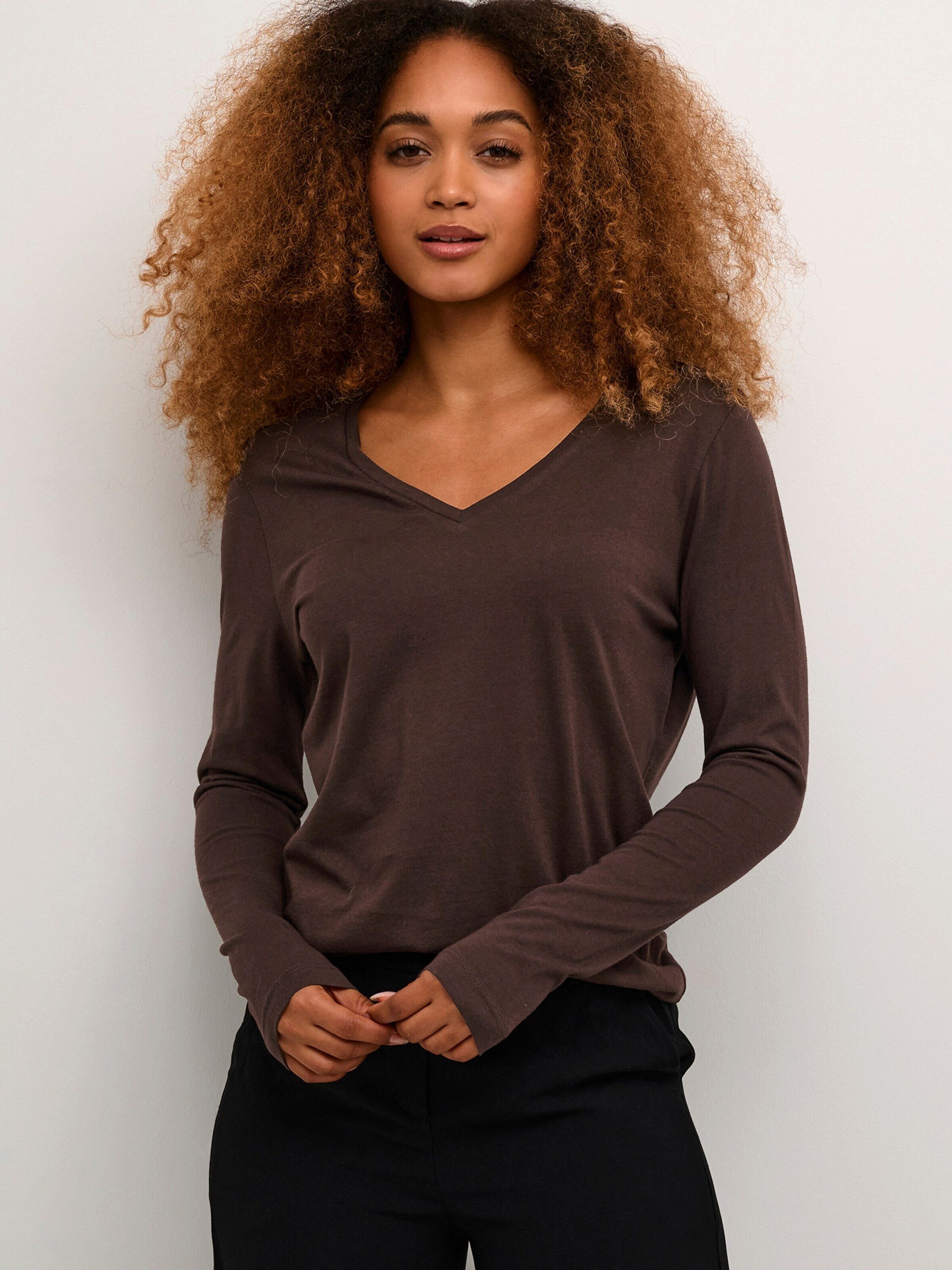 Cream Langarmshirt CR Naia (1-tlg) Plain/ohne Details
