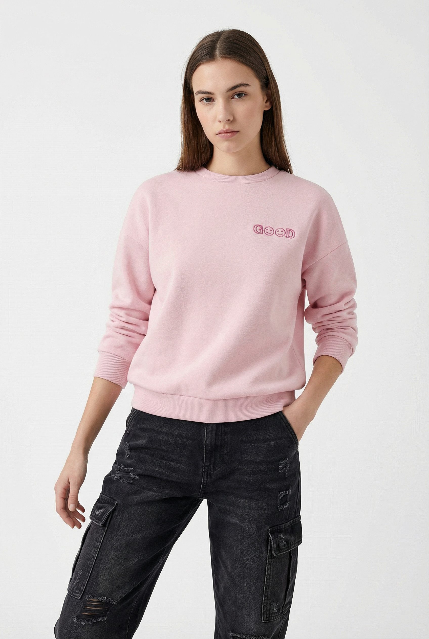 ONLY Sweatshirt ONLDAZE L/S O-NECK TERRY PRINT CS SWT mit Print auf der Vorder- und Rückseite