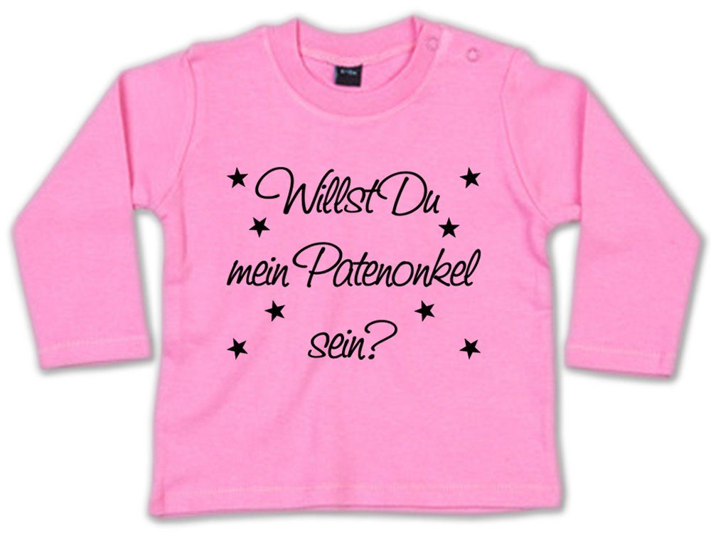 G-graphics Longsleeve Willst Du mein Patenonkel sein? Baby Sweater / Longsleeve T mit Spruch für/von Tante & Onkel