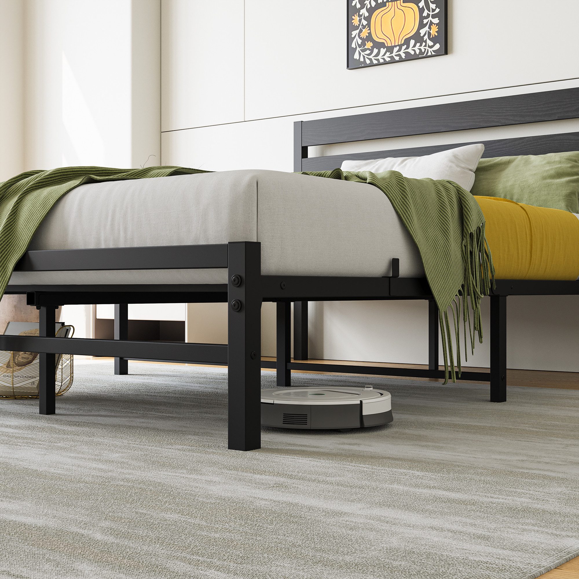 MODFU Metallbett mit MDF-Kopfteil, (einfach zu günstig online kaufen