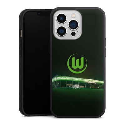 DeinDesign Handyhülle Offizielles Lizenzprodukt VfL Wolfsburg Stadion VfL Wolfsburg Stadion, Apple iPhone 13 Pro Silikon Hülle Premium Case Handy Schutzhülle
