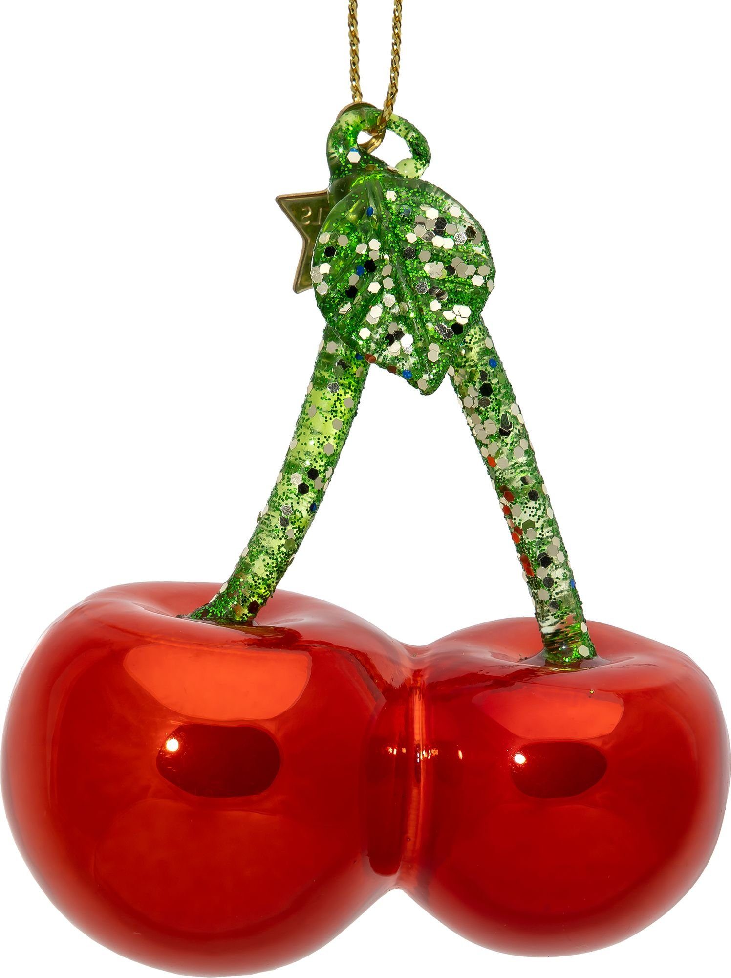 Christbaumschmuck BS529 Kirsche Glas Figur Weihnachtsbaum Anhänger