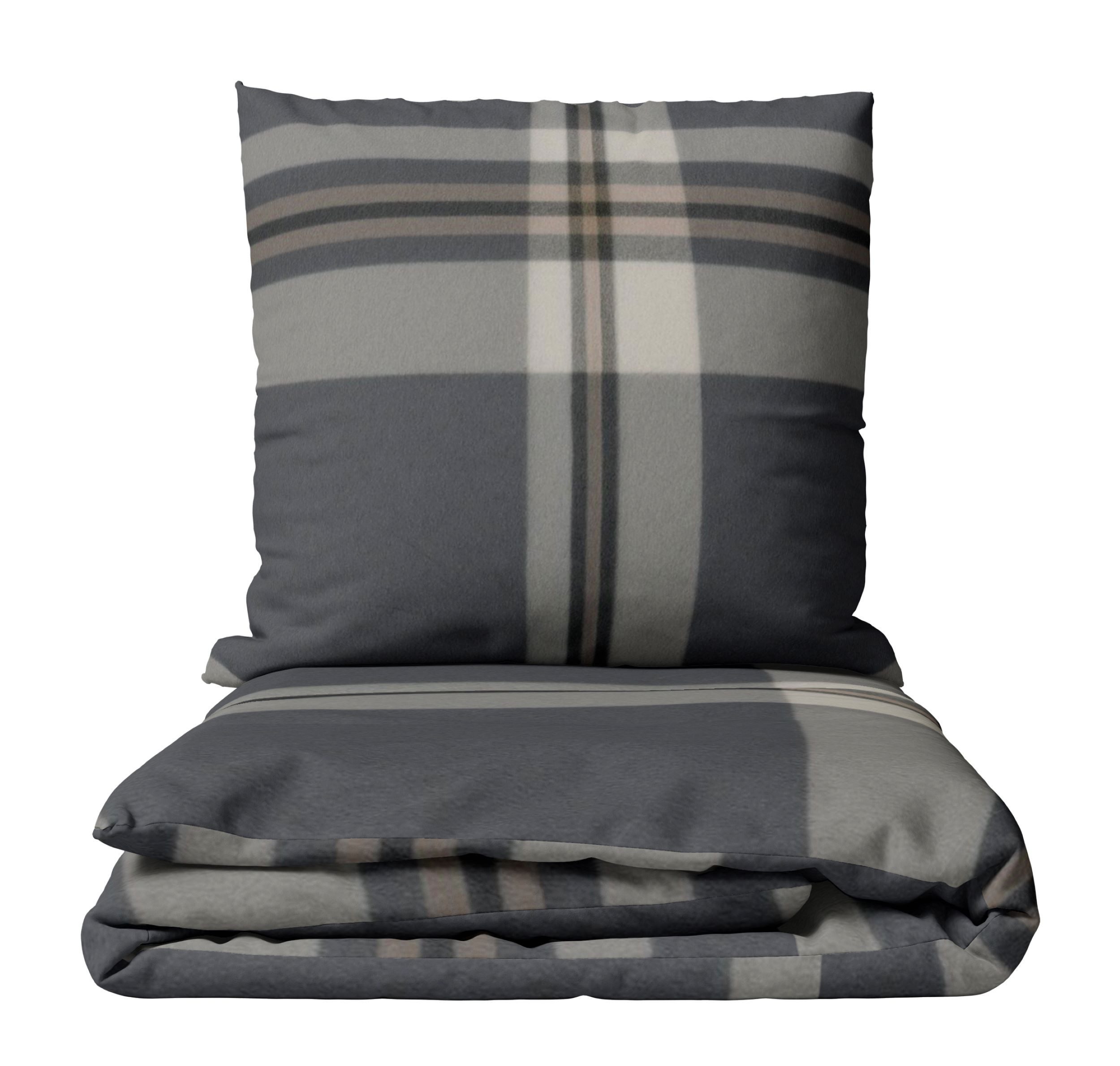 Leonado Vicenti Bettwäsche Feinbiber flauschig warm, Biber, 4 teilig, Gestr günstig online kaufen