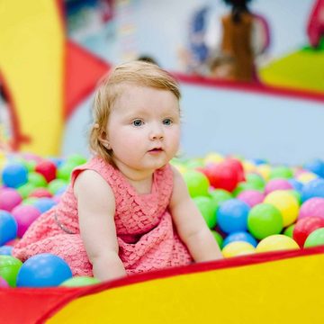 all Kids United Spielzelt Spielzelt mit Tunnel (Bällebad, Krabbel-Tunnel & mehr (ohne Bälle), 5-tlg., XXL Spielland) Pop-Up Spiel-Haus