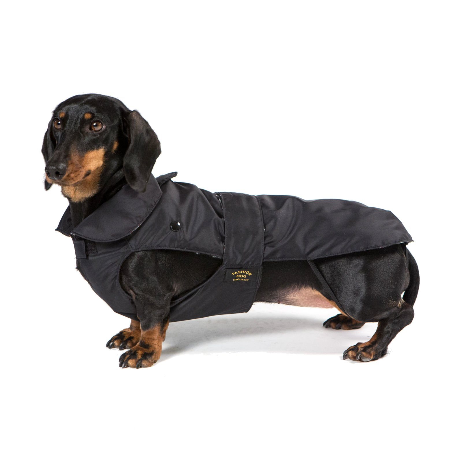 Fashion Dog Hundemantel Speziell für Dackel – Schwarz
