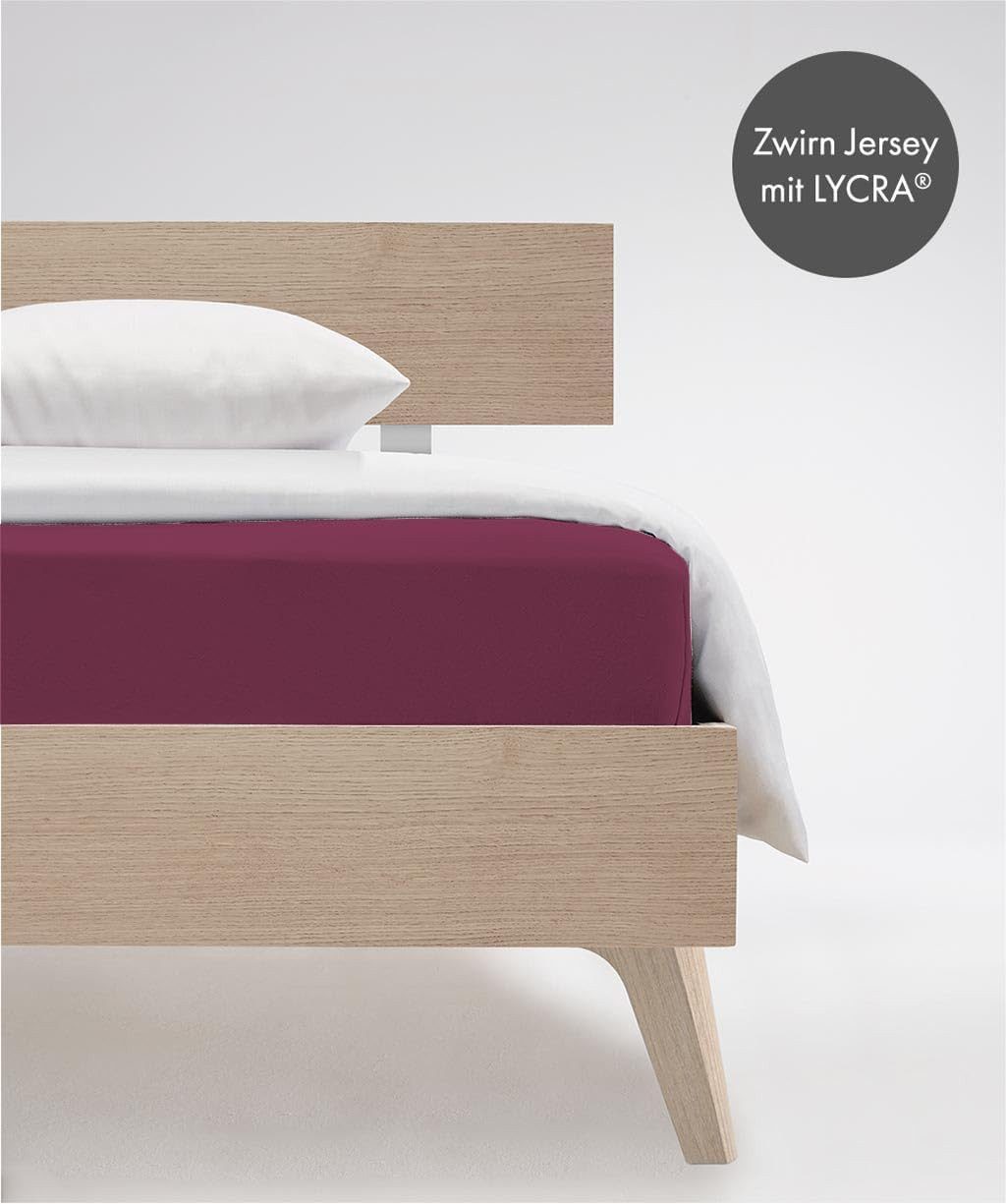 fleuresse Spannbettlaken Comfort Jerseyspannlaken, 96% Baumwolle, günstig online kaufen