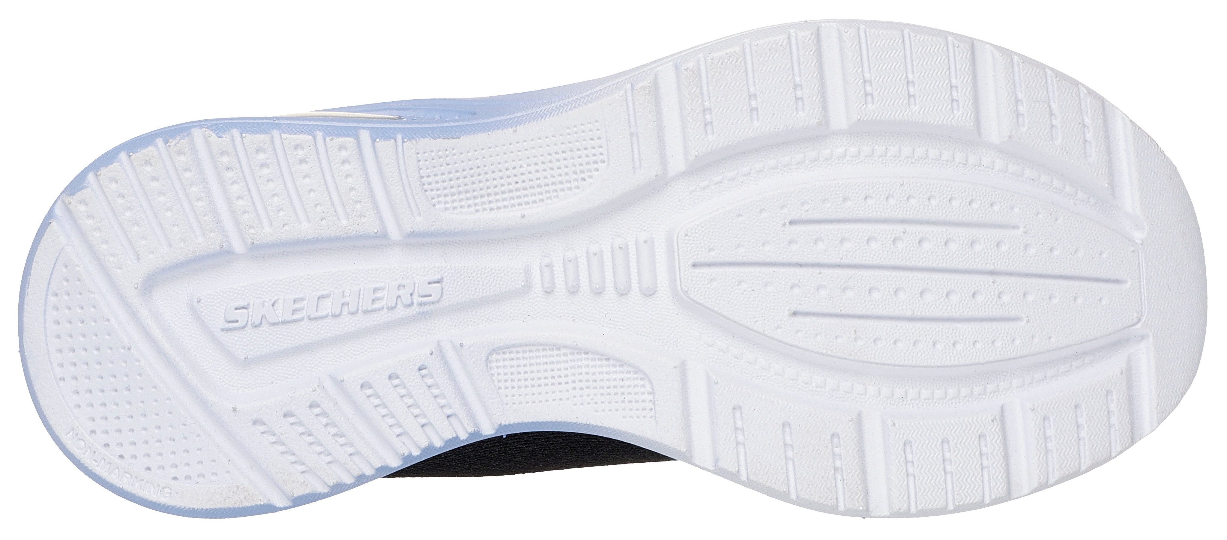 Skechers MICROSPEC MAX ADVANCE Sneaker, Slip-OnSneaker, Klettverschluss,S-Logo, Größenschablone zum Download