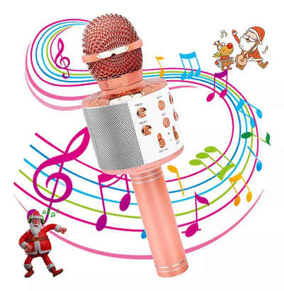 Cbei Mikrofon Bluetooth-Mikrofon Karaoke Kinder Wireless Mikrofon USB-Ladung (kabelloses Mikrofon geeignet für Familienfeiern, Karaoke-Singen), kompatibel mit iOS, Android, iPad, Laptops und andere Geräte